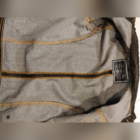 Under Two Flags Premium Black Denim Jacket - Picture 8 of 11